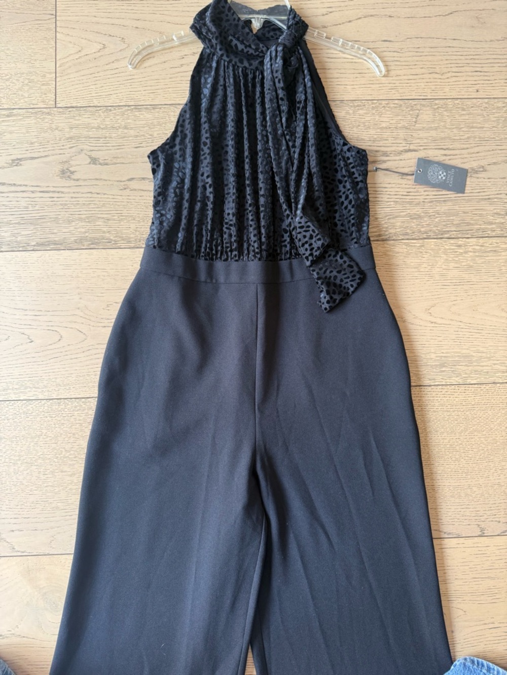 Vince Camuto Black Halter-Neck Wide Leg Jumpsuit nwt - Picture 6 of 13